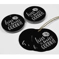 thumbnail image 4 of Inkdotpot Kiss The Miss Goodbye Bridal Shower Bottle Tag Real Silver Foil Favor Hang Tags Pack Of 50, 4 of 6