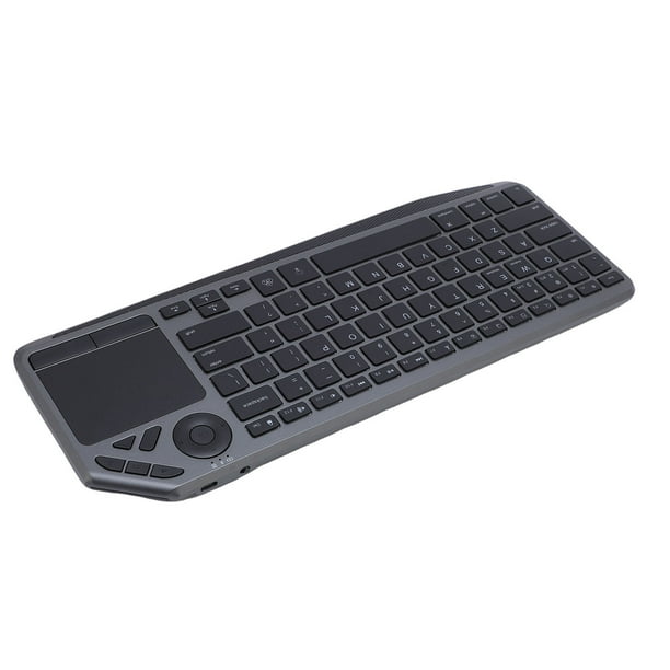 Teclado táctil inalámbrico de panel táctil con touchpad multimedia hotkey 7 color retroiluminacióna 2.4g dual modo teclado de tv para tableta de computadora portátil