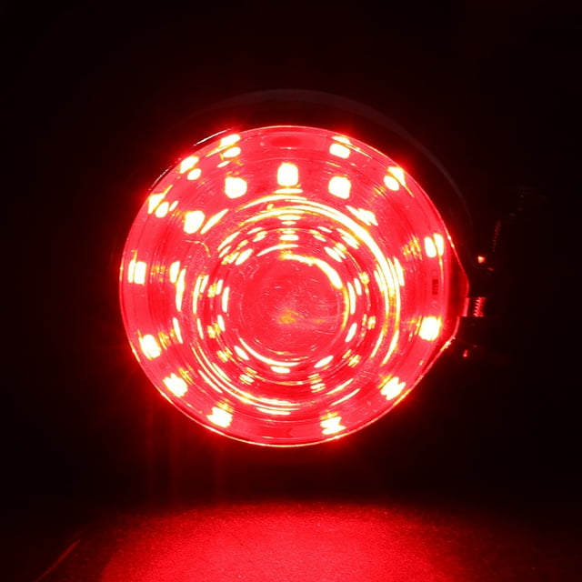 Luz trasera, motocicleta Vintage convexo LED indicador de luz trasera trasera Stop Brake Running Lamp Ecomeon no