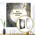 thumbnail image 3 of Designart "Delicate Blue Floral Whirling Spiral" Abstract Spirals Square Mirror For Wall Decor - Large Gold Square Mirror Printed Wall Decor - Transitional Square Living Room Mirror, 3 of 5