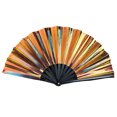 thumbnail image 2 of Homerr Folding Fan Dance Fan Folding Stylish Handheld Floral Leopard Starry Print Dance for Parties Festivals Performance, 2 of 6