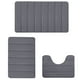 thumbnail image 2 of Set de esterillas de espuma para baño de 3 piezas | Alfombras de baño de terciopelo polar antideslizantes absorbentes de agua gruesa lavables a máquina | Respaldo de goma moderno | 16x24in 16x20in, 2 of 9