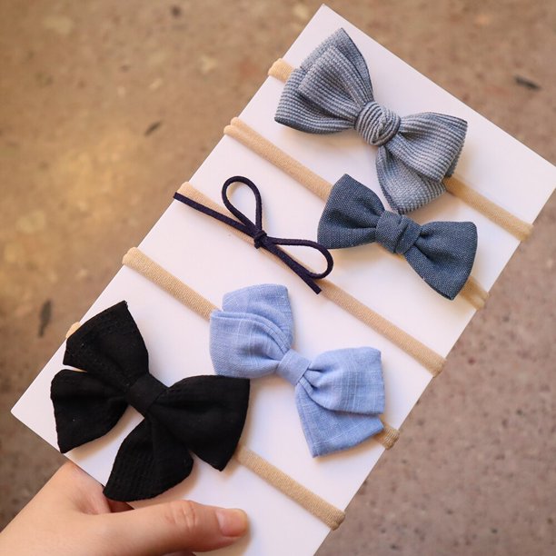 5 unids/set de diadema de lazo para bebé, diademas de nailon, bandas de pelo de algodón para niños y niñas, diadema suave, accesorios para el cabello para recién nacidos, niño pequeño Tan Jianjun unisex
