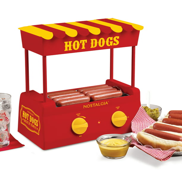 Nostalgia Hdr8ry Countertop Hot Dog Roller And Warmer 8 Regular