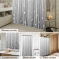 thumbnail image 5 of Shower Curtain,White Striped Roses Waterproof Shower Curtain Set with Hooks for Bathroom Showers,Stalls and Bathtubs,72x72in,Minimalist Gray Background, 5 of 9
