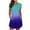 Gradient Blue, variant on SHOPESSA Women Summer Tunic Dress with Pockets Short Sleeve Round Neck Casual Loose Flowy Swing Shift Gradient Gray Dresses for Women