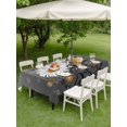 thumbnail image 4 of Outdoor Tablecloth with Umbrella Hole for Patio/Picnic/Party/Camping, Daisy Butterfly Waterproof Table Cloth Rectangle Table Cover Washable, Spring Floral Butterflies Grey Modern Art (60"x 84"), 4 of 8