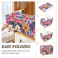 thumbnail image 2 of Yayeee Collapsible Cube Storage Bin with Lid Fabric Closet Decorative Basket with Handles, Colorful Painted Flowers Pattern, 2 of 7