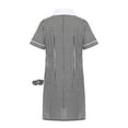 thumbnail image 3 of HULIJA Robe Chemise à Carreaux Plissée pour Petites Filles avec Bandeau Élastique Col Rabattu Robe à Volants Noire 16, 3 of 4