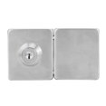 thumbnail image 3 of Cerradura automática para puerta de vidrio doble de un solo lado de acero inoxidable pulido con chorro de arena, de 3,9 a 4,7 pulgadas, para puertas cuadradas, 3 of 8