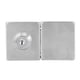 thumbnail image 3 of Cerradura automática para puerta de vidrio doble de un solo lado de acero inoxidable pulido con chorro de arena, de 3,9 a 4,7 pulgadas, para puertas cuadradas, 3 of 8