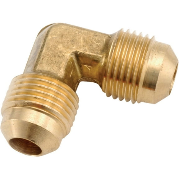 Anderson Metals Corp. Brass Flare Elbow Fitting 90 Degree - 5/8 In. x 5/8 In. Gold