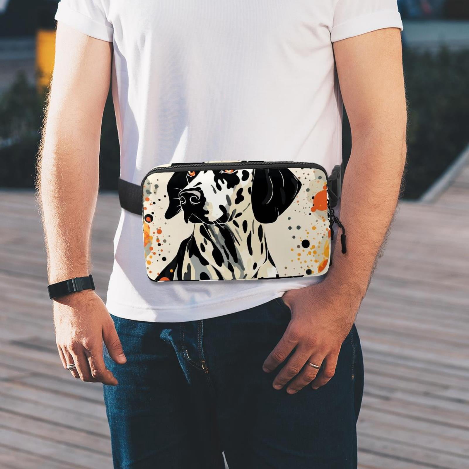Dalmatians Waist Pack Fanny Pack Running Belt Lightweight Adjustable with Extension Strap Unisex
