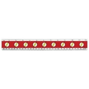 The Flash Lightning Bolt Logo 12 Inch Standard and Metric Plastic Ruler