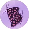 thumbnail image 1 of Ahgly Company Tapis Rond Lavable en Machine Intérieur Transitionnel Mauve Violet, 3 Pieds Rond, 1 of 7