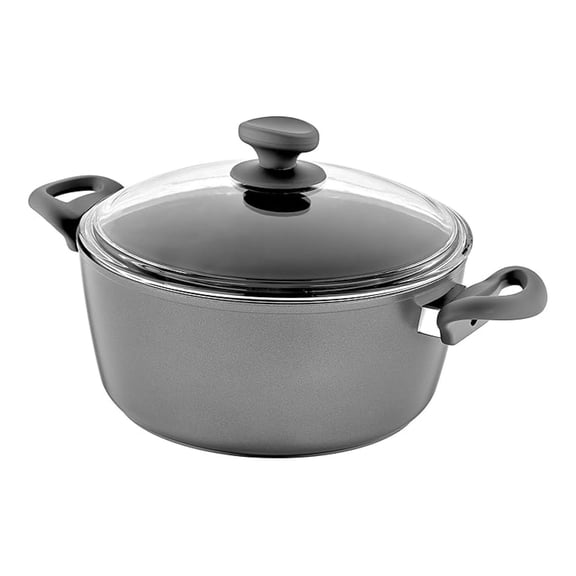 Titanium Nonstick 8-Quart Stock Pot with Tempered Glass Lid, 4mm Forged Aluminum with Free Coating from England