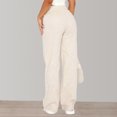 thumbnail image 4 of Pantalones extragrandes para mujer Spicy Girl Bolsillos de color sólido Cierre de cremallera Traje diario, 4 of 7