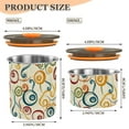 thumbnail image 3 of Retro Colorful Swirls Airtight Coffee Bean Canister 30oz Food Storage Containers with Lids For Gournd, Tea, Sugar, Flour, Rice, Cereal, Candy Cookie Jar, 3 of 8
