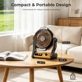 thumbnail image 4 of WAA Rechargeable Portable Camping Fan,Multi-Function Personal Outdoor Fan with Hanging Hook,Ultra-Quiet Compact Tent Fan for Travel,Picnic,Patio,Desk & Home, 4 of 9