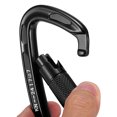 thumbnail image 4 of Mosquetón 24KN Twist Locking Gate Carabiner Heavy Duty Auto Lock Carabiner Al aire libre D-ring Hebilla Escalada Rappelling Canyoning Hamaca Clip de bloqueo Romacci Mosquetón, 4 of 7