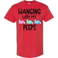 thumbnail image 3 of Inktastic Easter Hanging with My Peeps Pastel Bunnies T-Shirt, 3 of 5