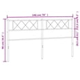 thumbnail image 2 of vidaXL Metal Headboard Black 193 cm, 2 of 5