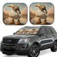 thumbnail image 6 of Kdxio Hiking Duck Print 2-Piece Sun Shade Front Windshield - Foldable Car Front Window Sunshades for Most Sedans SUV Truck, 6 of 6
