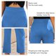 thumbnail image 4 of Pantalones De Pierna Ancha Ajuste Casual Color Puro Elasticidad Transpirable Rayas Pantalones Largos De Mujer Azul L, 4 of 5