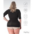 thumbnail image 6 of Women's MeMoi MSM-430 Elbow Length Shaping Scoopneck Top (Black M/L), 6 of 7