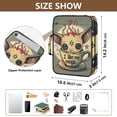 thumbnail image 3 of Haosy Accordion File Organizer Zipper Binder 500 Sheet 6-Tab Expanding File Folder Multi-Pocket 1.2 Inch 3 Ring Cute Demon on Cup, 3 of 7