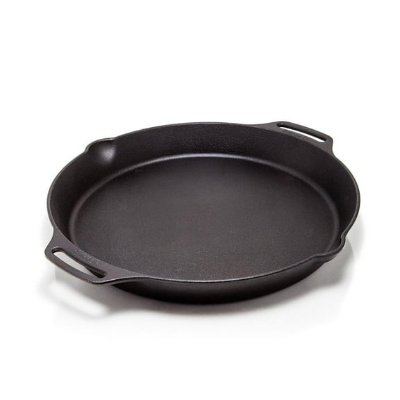 Petromax Cast Iron Fire Skillet for Kitchen or Camping, Pre-Seasoned Cookware for Campfire or Home Oven and Stove, Conducts Heat Evenly, Side Handles, 16"