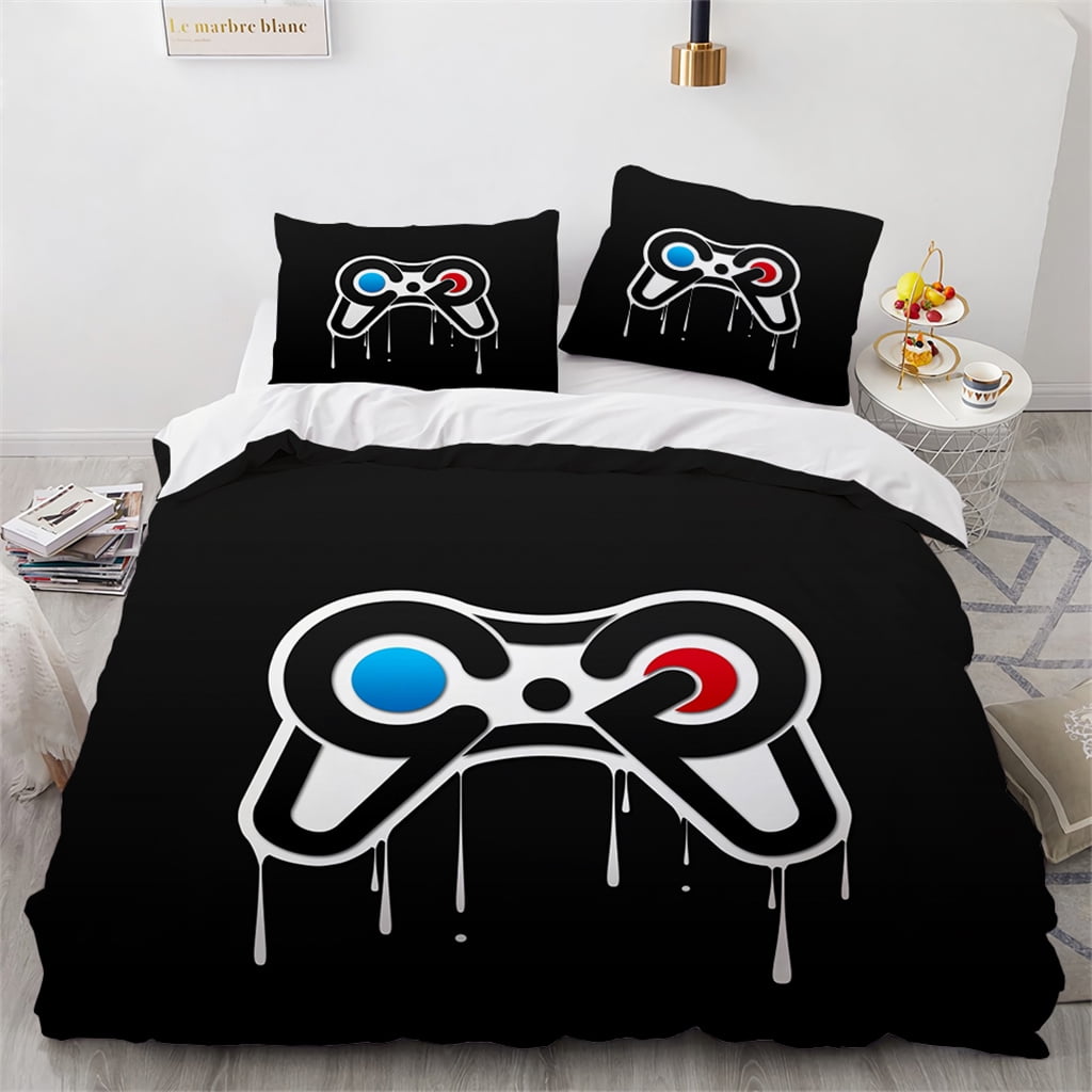 Gamer Bedding Set Full Size Kids Gaming Duvet Cover Set Boys Teens