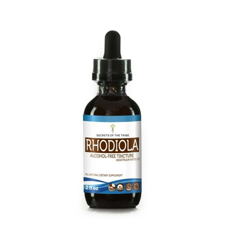 Rhodiola Rosea Root Extract - Rhodiola Tincture Alcohol-FREE Extract, Organic Rhodiola (Rhodiola Rosea) Dried Root 2 oz