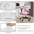thumbnail image 7 of SCRAWLGOD Cat Love Gray Pink 2 Piece Sets Cozy Office Chair Slipcover Stretch Scratch Resistant High Back Chair Covers Easy to Install Universal Desk Chair Slipcovers, 7 of 7
