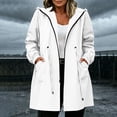 thumbnail image 3 of Sheghy Womens Rain Jacket Women Long Sherpa Jacket Zip Up Daily Trench Jacket with Pockets, 3 of 7