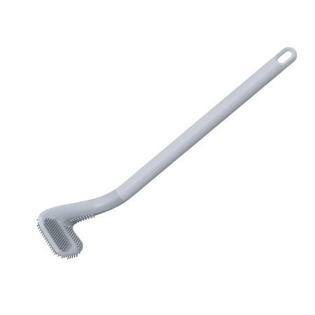 1pcs Toilet Brush Long Handle Wall Mounted Brush Golf Club Shape Cleaning Tool Bathroom Silicone No Dead Ends Toilet Brushe Grey