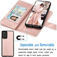 thumbnail image 3 of Galaxy A52 5G Case, Galaxy A52 5G Wallet Case, Tekcoo Luxury PU Leather Cash Credit Card Slots Holder Carrying Flip Cover [Detachable Magnetic Case] Kickstand for Galaxy A52 5G 2021 [Rose Gold], 3 of 6