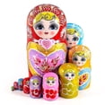 thumbnail image 2 of Juguete apilable de madera HUOGUO Craft Wood Shapes Matryoshka, 20 cm, 2 of 4
