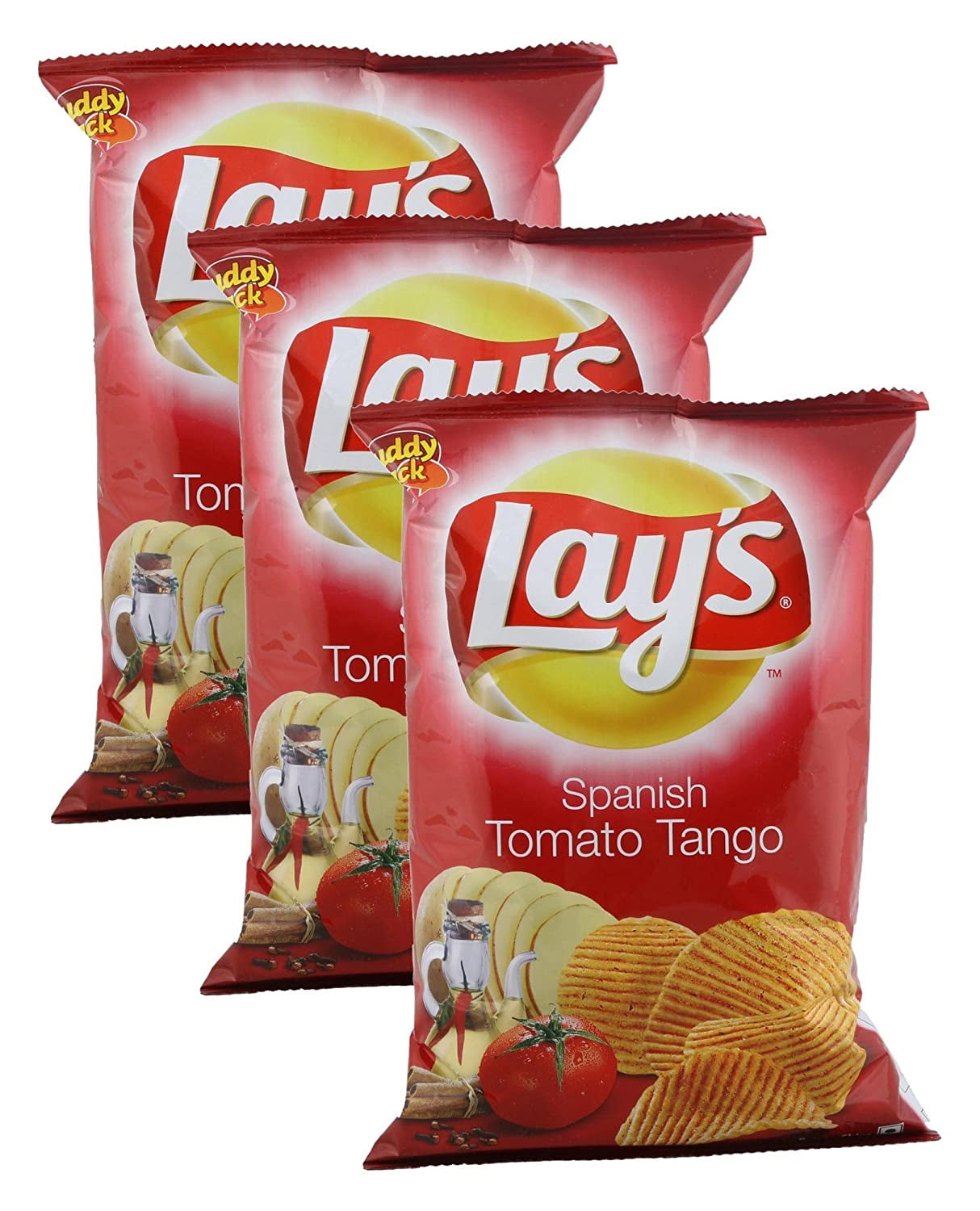 LAY'S Spanish Tomato Tango Potato Chips (Pack of 3) 52 Grams (1.83 Oz