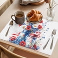thumbnail image 3 of Independence Day Placemats Set of 2, Red Blue Watercolor Flora American Flag Non-Slip Place Mats Washable Table Mats for Kitchen Dining Table Decorations Indoor/Outdoor, 3 of 9