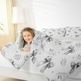 thumbnail image 5 of Homewish Ribbon Bow Bowtie Full Size Comforter Sets,Country Leaves Bedding Comforter Set,Gray Silver Bedding Sets For Girl Kids,Ultra Soft Home Decor Reversible,3 Pieces, 5 of 9