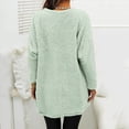 thumbnail image 3 of WILLBEST Fall Womens Tops Womens Winter Coat Loose Wool Jacket Long Sleeved with Pockets, 3 of 5