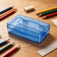 thumbnail image 5 of Large Capacity Stackable Translucent Plastic Pencil Case Box with Snap‑Tight Locking Lid, Multipurpose Desktop Storage Organizer Container for Pens Pencils Markers Erasers Scissors Craft Supplies, 5 of 6