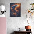 thumbnail image 3 of Sikiie Cool Dolphin Print Canvas Decorative Hanging Painting, Anti-shrinkage Hanging Frame, Suitable for Home, Office Wall Decorations, 3 of 6