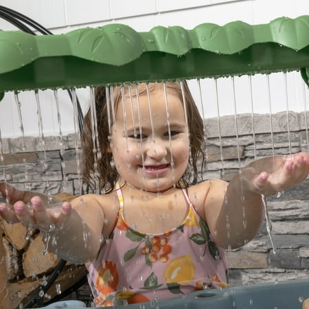 Step2 Dino Showers Gray Plastic Water Table for Toddlers with 13-piece Playset