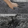thumbnail image 4 of Bath Rugs for Bathroom Non Slip, Microfiber Washable Gray Large Bathroom Mat, Absorbent Shaggy Shower Floor Mat, Bath Rug Runner 16"X24", 4 of 6