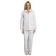 thumbnail image 5 of GLOBAL Conjunto de Pijamas de Franela para Mujer, Pijamas 100% Algodón para Mujer, Ropa de Dormir de Manga Larga con Botones, Cintura con Cordón, Ropa de Dormir Cálida, Flor Rosa S, 5 of 7
