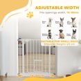 thumbnail image 4 of PawHut 29-32 Inch Pet Gate with Cat Door, Auto Closing for Dogs, Cats White, 4 of 10