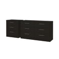 thumbnail image 3 of Kappesberg Foster Black 55.1"W 6-Drawer Dresser and 3-Drawer Chest Set with Sleek Handles - for Adults and Teens, 3 of 6