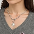 thumbnail image 4 of RUISINERY Unique Heart In Hand Barbed Wire Necklace Accessory Symbolizing Resiliences and Tenderness for Fashion Enthusiasts, 4 of 7